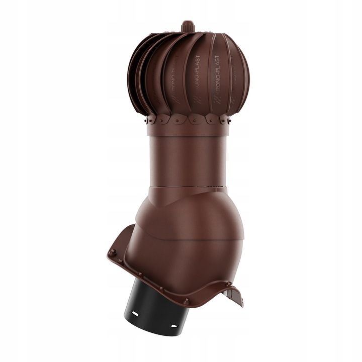Combinat de ventilatie ROTOLINE 150 mm, Krono-Plast, culoare: brun RAL 8017, set complet cu baza si accesorii