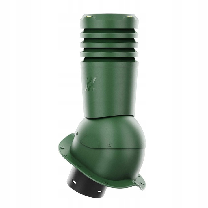 Kominek ventilatie Krono-Plast Ecoline set, fi 125, verde 6020, pentru toate tipurile de acoperisuri