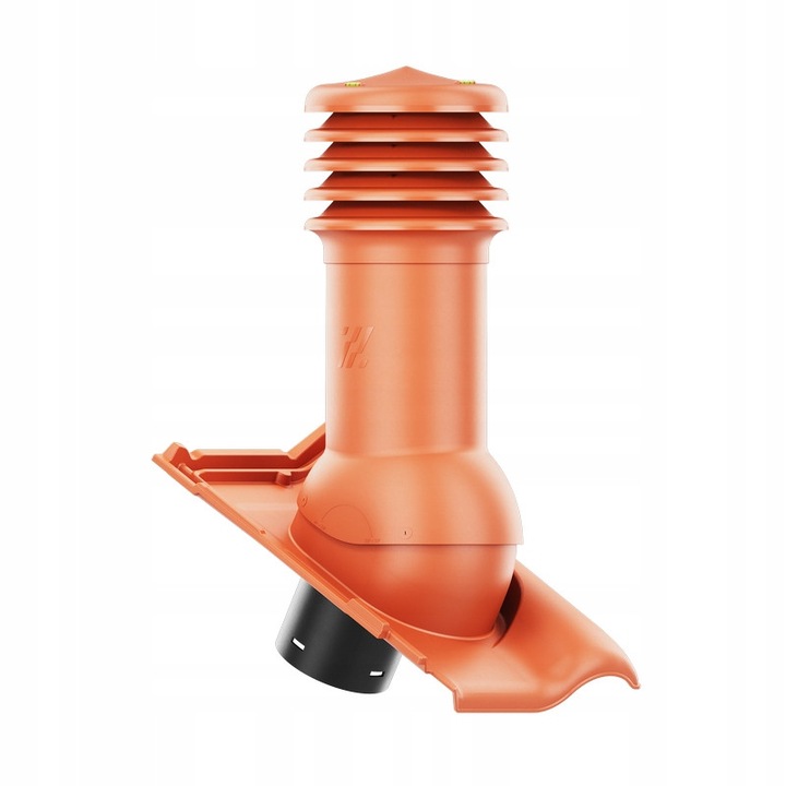 Completare set cominek ventilare HIVENT 125 mm, Krono-Plast, pentru tigla Monza MIEDZIANA ANGOBA, 480 mm, polipropilena, cu niveluri