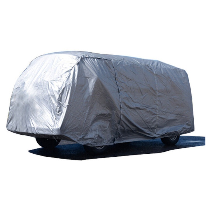 Husa auto pentru Volkswagen T1/2/3 1950-1992, material impermeabil, rezistent la UV, argintie