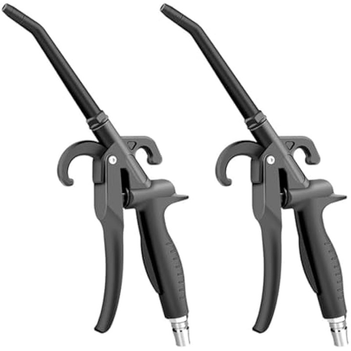 Set 2 accesorii compresoare, pistol de suflare, negru, design ergonomic, duza curbata