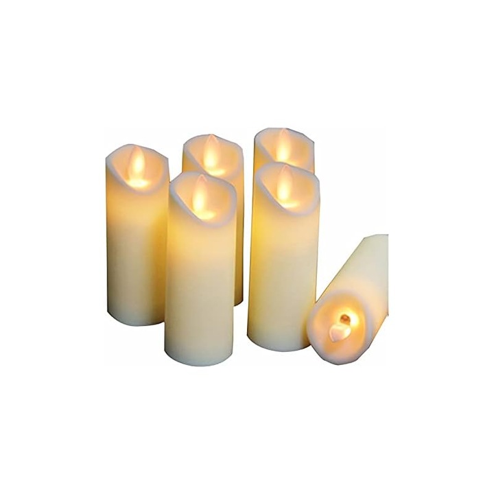 Lumanare LED, set 1 bucata, alb, ecologica, fara flacara, pentru decorare petreceri