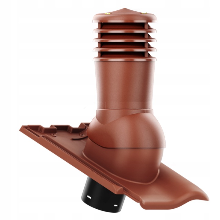 Kominek ventilatie SMART 150 mm, Krono-Plast, pentru tigla NELSKAMP NIBRA F8,5, culoare: castan mat, set complet