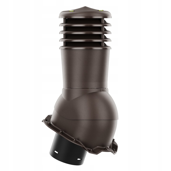 Kominek ventilator SMARTLINE 150 mm, Krono-Plast, culoare ciemna, set complet cu niveluri si baza cu garnitura butilica