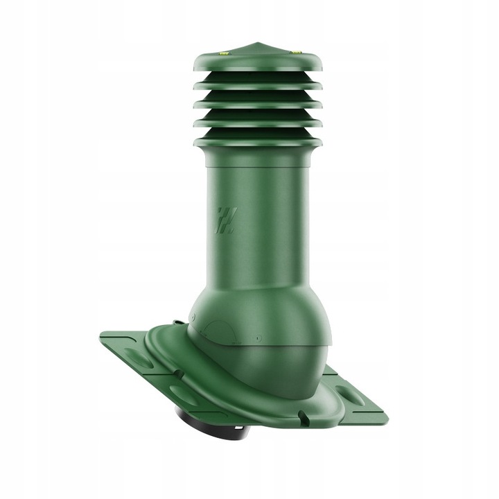 Componente acoperis, KRONO-PLAST, cominek ventilare HiVent, 125 mm, verde RAL 6020, set complet