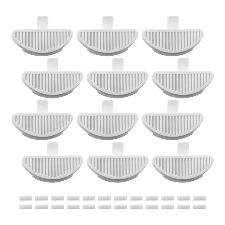 Set de 12 filtre de apa pentru fantana automata uahpet, filtrare premium, 4.8x4.7x0.6 inch