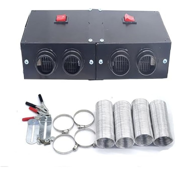 Aeroterma 500W pentru masina, set cu ventilator de dezghetare, 12V, utilizare universala