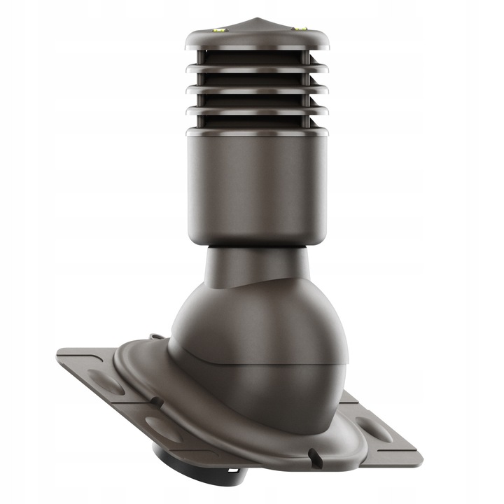 Kominek ventilat ocieplon SMARTLINE 125 mm, Krono-Plast, ciemny brad RAL 8019, set complet