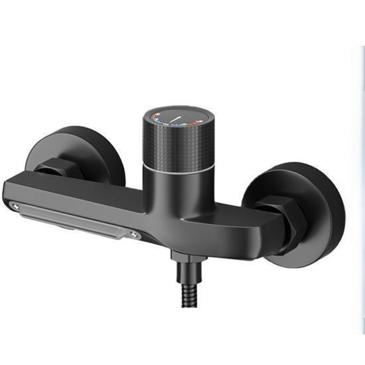 Baterie sanitara pentru dus, termostat, design modern, finisaj cromat, 2 iesiri, pentru cada