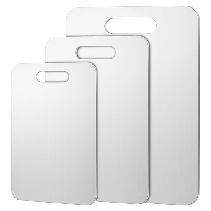 Tacatoare de bucatarie din otel inoxidabil, reversibila, 39x28cm, non-alunecare, rezistenta la mirosuri