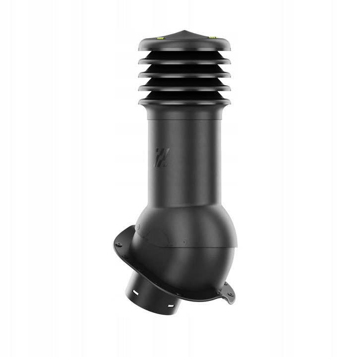 Componente pentru acoperis, Krono-Plast, Kominek ventilator HiVent, 125 mm, negru RAL 9005, set complet