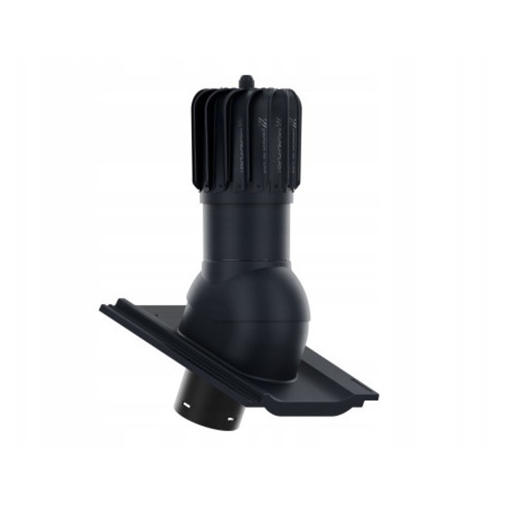 Kominek ventilator ROTOLINE 125mm, grafit, set complet cu baza si tub de evacuare