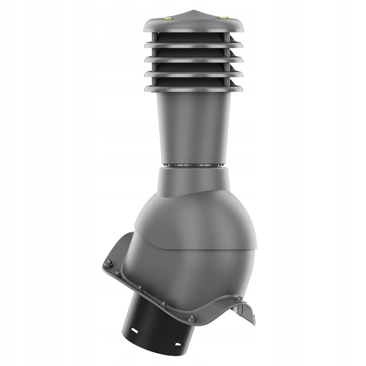 Kominek ventilator neizolat SMARTLINE 125 mm, grafit RAL 7024, set complet cu niveluri si accesorii