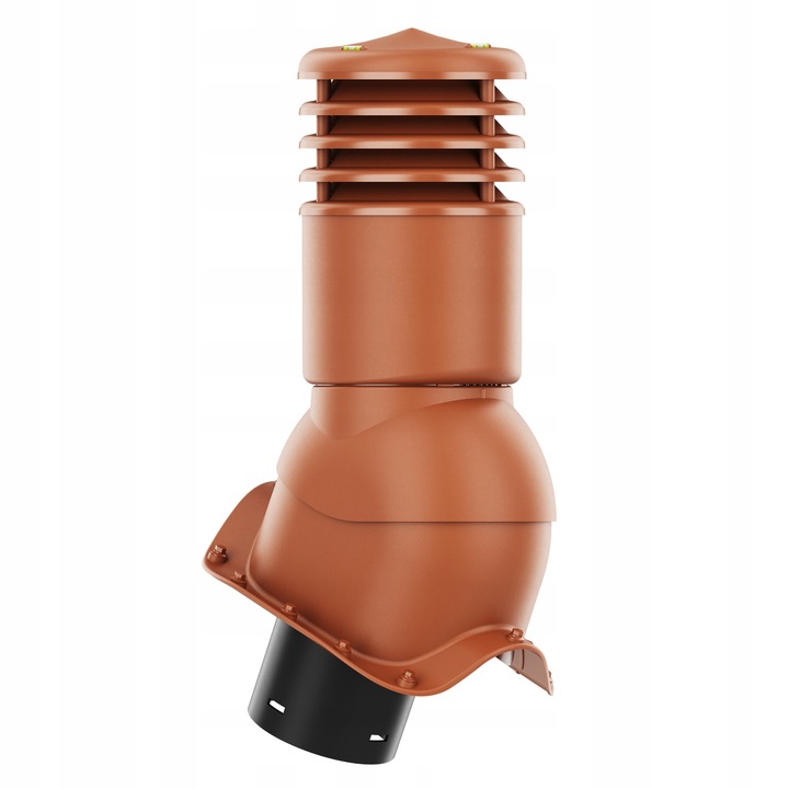 Kominek ventilat ocieplon SMARTLINE 150mm, Krono-Plast, CEGLASTY RAL 8004, set complet