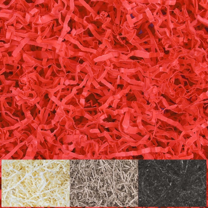 Hartie creponata rosie 200g pentru ambalaje cadouri, umplutura cutii, proiecte handmade