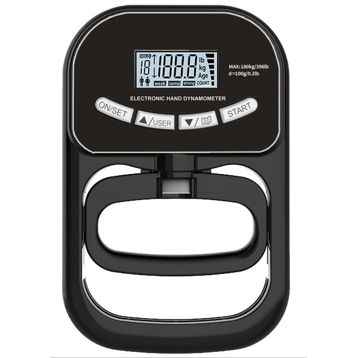 Sistem de antrenament 21-in-1, extensor de degete, masurator digital forta prindere, 120 kg, reincarcabil, utilizare sportiva si acasa