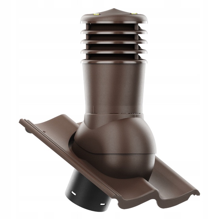 Kominek ventilat SMART 150 mm, Krono-Plast, mat, pentru tigla CREATON GOTEBORG, set complet, 420x334mm