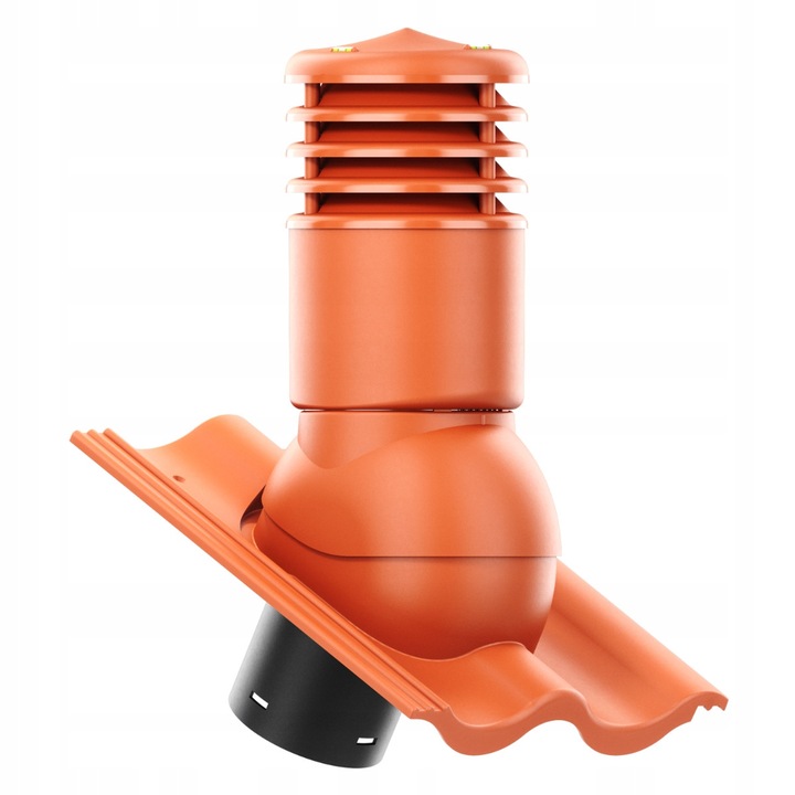 SMART szigetelt szellőzőkosár 150 mm, Krono-Plast, matt téglavörös, készlet alappal és elvezető csővel