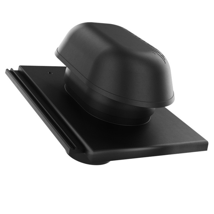 Wywietrznik sanitar pentru acoperis, Krono-Plast, AARHUS, 125mm, negru, set complet