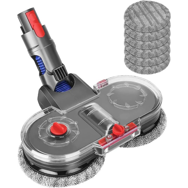 Set accesorii mop electric pentru aspiratoare Dyson V7-V11, 6 capete mop, rezervor de apa detasabil