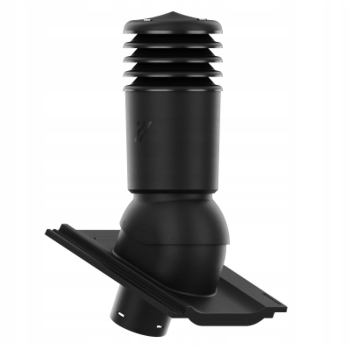 Completare set cominek ventilatie HIVENT 150mm, Krono-Plast, pentru tigla CREATON KIOTO, 480mm, negru