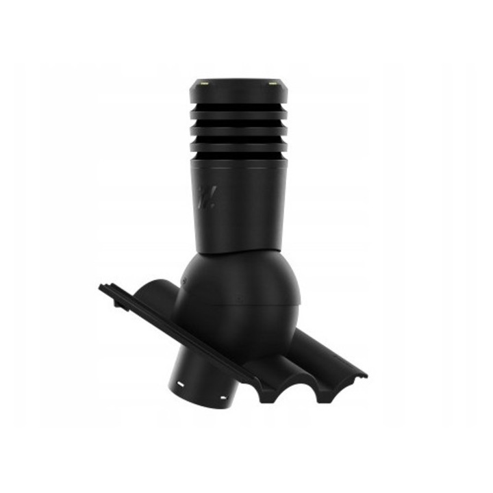 Szellőző kivezetés ECOLINE PREMIUM, Krono-Plast, 150 mm, fekete, komplett készlet