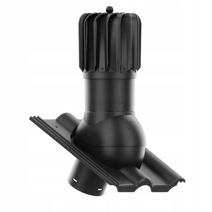 Krono-Plast HOSSZÚKÁS FORGÓ szellőzőkosár, 150 mm, fekete, komplett szett