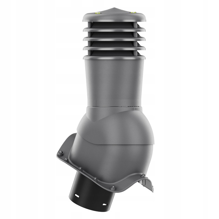 Kominek ventilator neizolat SMARTLINE 150mm, grafit RAL 7024, set complet cu niveluri si accesorii de montaj