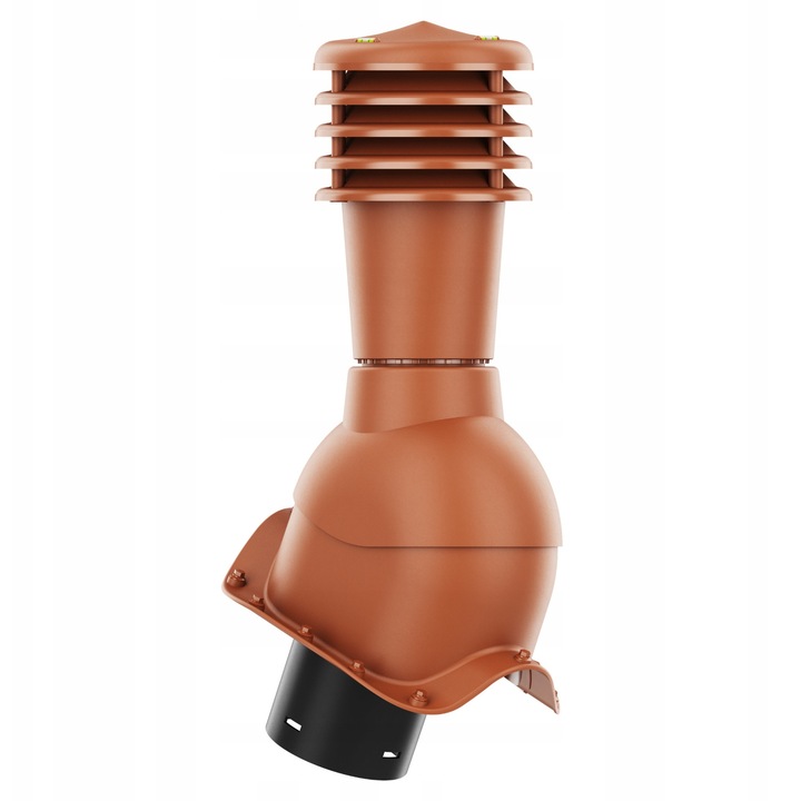 Kominek ventilator neizolat SMARTLINE 125mm, CEGLASTY RAL 8004, set complet cu accesorii