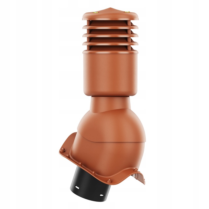 Kominek ventilat ocieplon SMARTLINE 125 mm, CEGLASTY RAL 8004, set complet cu poziomnica si accesorii de montaj