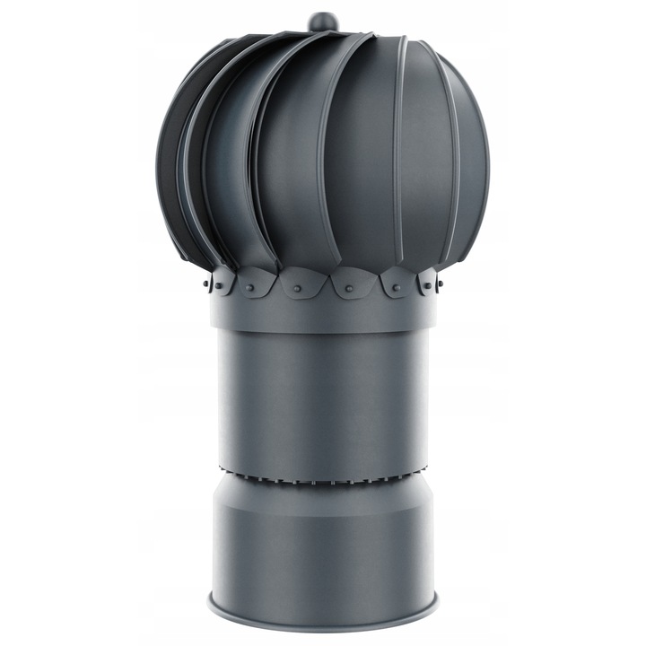 Nasada kominowa obrotiva, Krono-Plast, 150mm, antracit, din PP