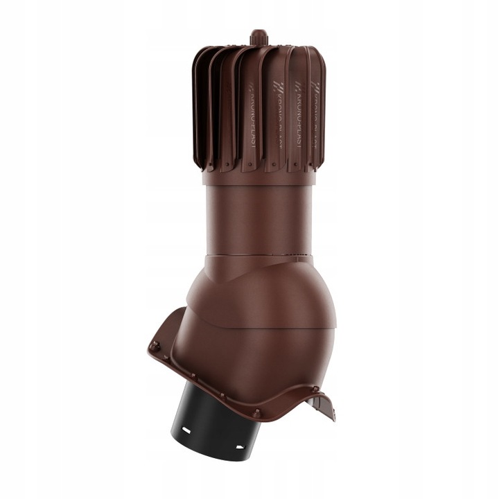 Combinat de ventilatie ROTOLINE, Krono-Plast, 150mm, culoare: brun RAL 8017, set complet
