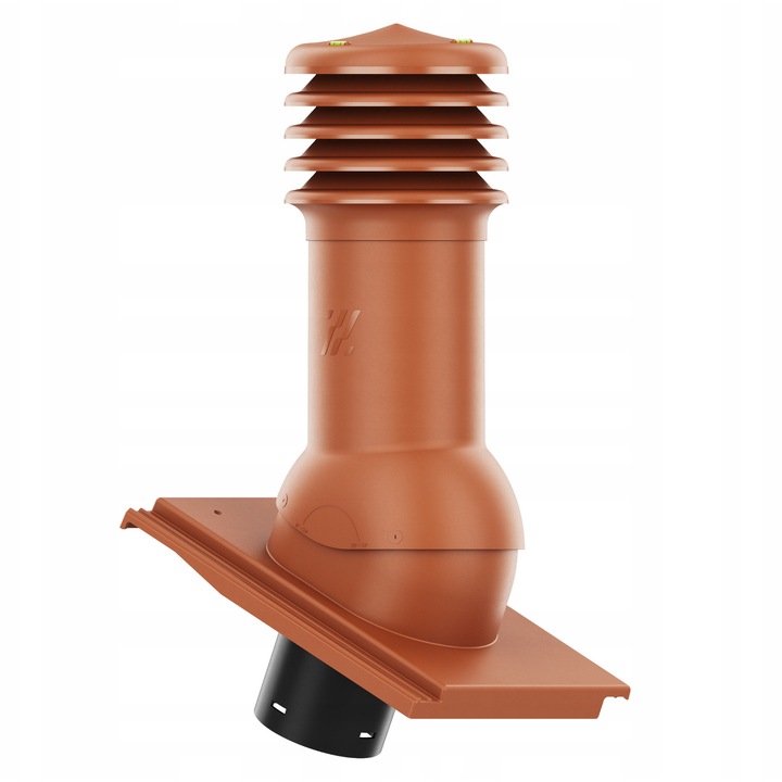 Completare set cominek ventilare HIVENT 150mm, Krono-Plast, pentru tigla Benders Carisma, 480mm, polipropilena, cu niveluri
