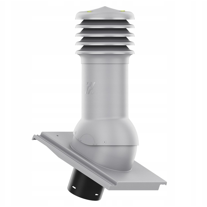 Completare set kominek ventilare HIVENT 150 mm, Krono-Plast, pentru tigla Benders Carisma, 480 mm, gri