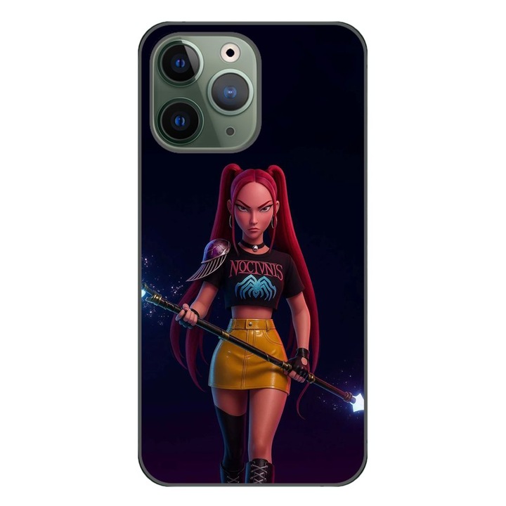 Husă telefon, HC, iPhone 11 Pro, silicon TPU, transparentă, model KPop Demon Hunters Mira Fight