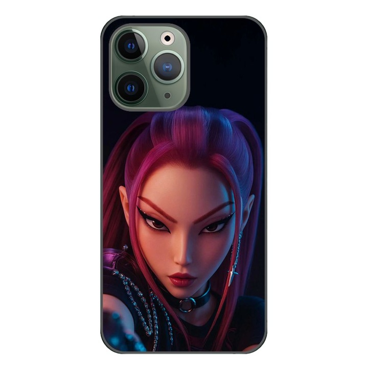 Carcasa pentru telefon HC Model KPop Demon Hunters Mira, silicon TPU, transparenta, iPhone 11 Pro