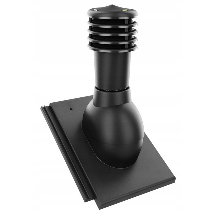 Kominek Ventilatie Set, Krono-Plast, SmartLine, 125mm, Negru, 37x46cm