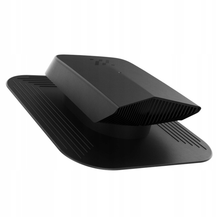 Ventilator polaciowy Krono-Plast, negru RAL 9005, pentru gont si papa, set cu baza, dimensiuni baza 46x37cm