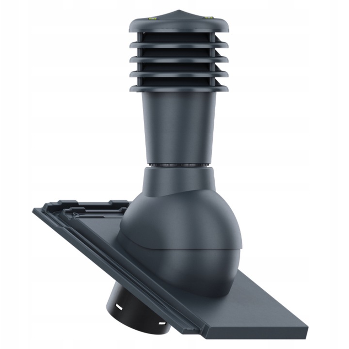 Kominek Ventilatie Set, Krono-Plast, SmartLine, Antracit, DN125mm, H456mm, 37x46cm