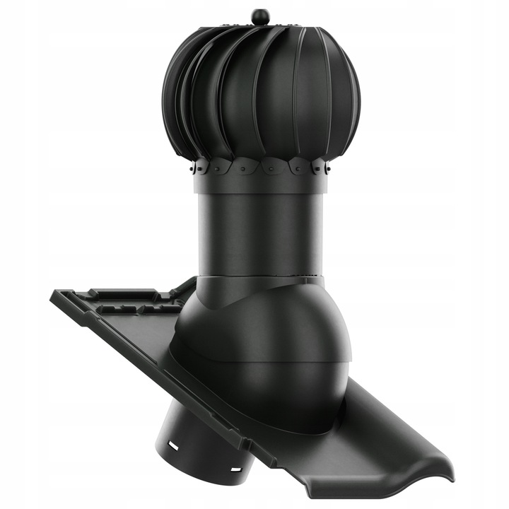 Tetőszellőző, forgó, gömb alakú, Krono-Plast, kerámia, antracit, DN150mm, H456mm, KORAMIC ALEGRA 9 cseréphez