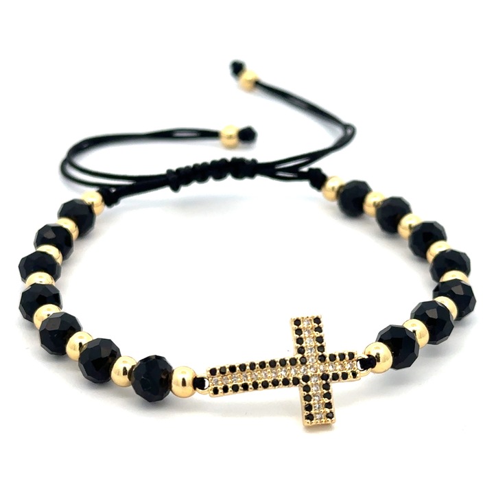 Bratara Bliss, placata cu aur 18k, ajustabila, 15-25cm, lucios