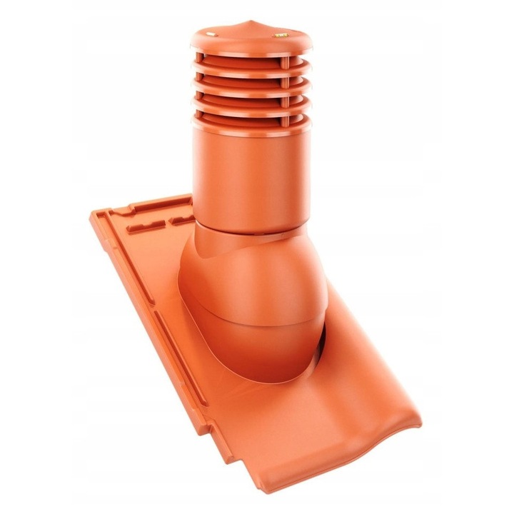 Tetőszellőző, szigetelt, SmartLine, Krono-Plast, DN150mm, H456mm, KORAMIC ALEGRA 9 cseréphez, terrakotta piros