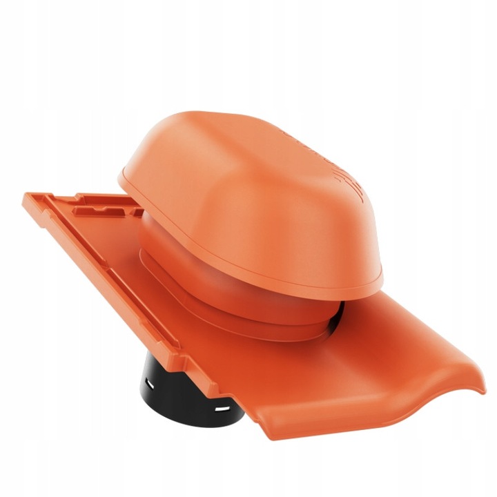 Szellőzőcső, Krono-Plast, fi 125mm, piros, egyszerű szerelés
