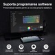 Безжична механична геймърска клавиатура, AULA F75 PRO, 3 режима (Bluetooth/2.4G/Кабел), Hot-Swap, RGB, Anti-Ghosting, Компактна 75%, 4000mAh батерия, 266ч автономност, LEOBOG Reaper, Сив градиент