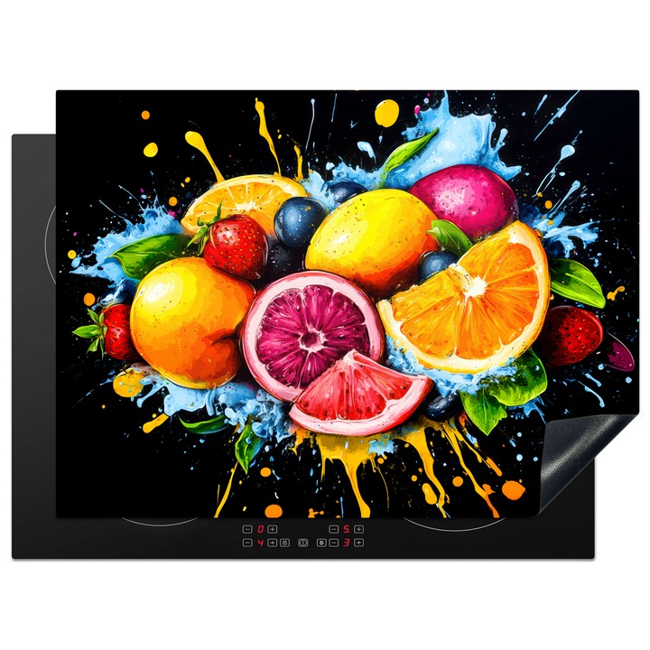 Protectie pentru plita inductie, Protectie aragaz, Acoperitor plita, Antizgarieturi, Decor bucatarie Portocaliu 71x52 cm