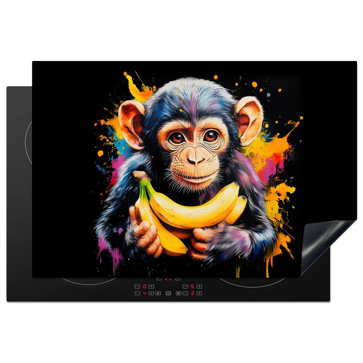 Protectie pentru plita inductie, Protectie aragaz, Acoperitor plita, Antizgarieturi, Decor bucatarie Galben 78x52 cm