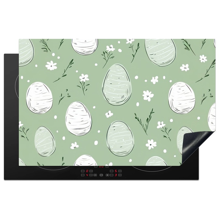 Protectie pentru plita inductie, Protectie aragaz, Acoperitor plita, Antizgarieturi, Decor bucatarie Verde inchis 81.6x52.7 cm
