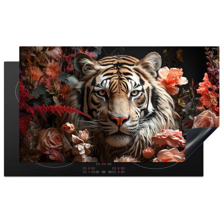 Защита за индукционен плот, Защита за готварска печка, Капак за плот, Против надраскване, Декор за кухня Оранжев 89.6x51.6 см