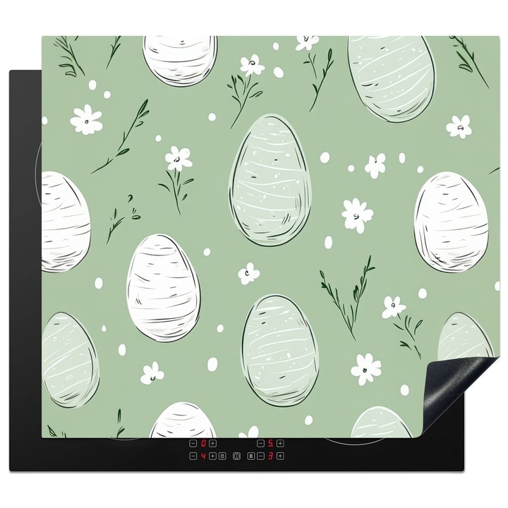 Protectie pentru plita inductie, Protectie aragaz, Acoperitor plita, Antizgarieturi, Decor bucatarie Verde inchis 58.3x51.3 cm