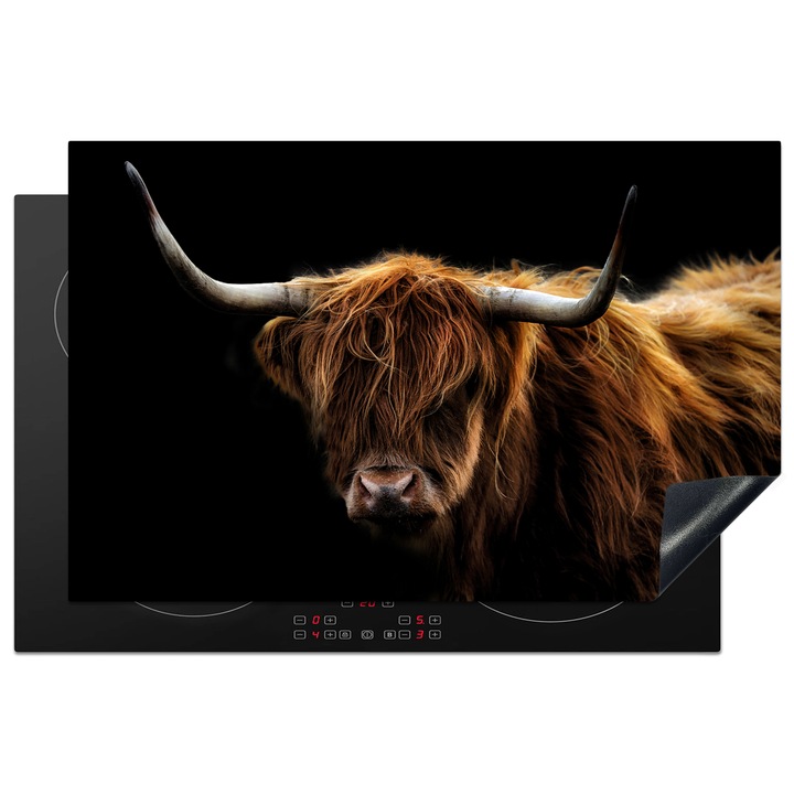 Protectie pentru plita inductie, Protectie aragaz, Acoperitor plita, Antizgarieturi, Decor bucatarie Maro 81x52 cm